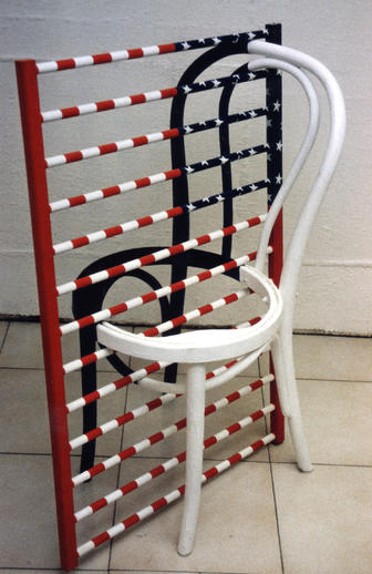 #Flag No. 2_Jungle Fever# 1992 65 x 41 x 91cm Mixedmedia