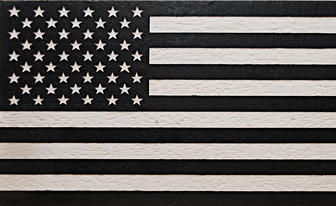 #Flag No. 6_The Road of Perdition# 1992 127 x 78cm Teer auf Gips