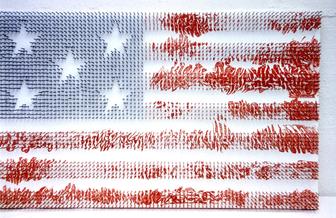 #Flag No. 8_Shadows of Us# 1994 86 x 54cm Mixedmedia